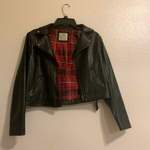 Black leather jacket